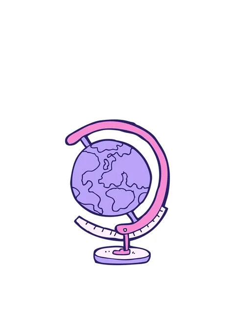 Stretching up animation of cartoon globe Stock Footage 324040572