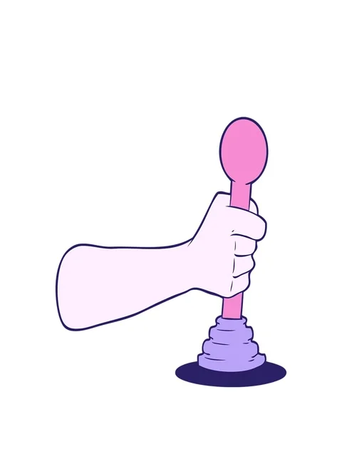 Stretching up animation of cartoon hand pulling lever Stock Footage 324160031