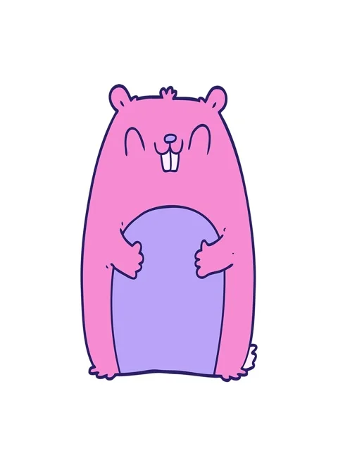 Stretching up animation of cartoon happy gopher Stock Footage 324321770
