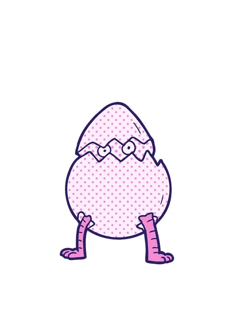 Stretching up animation of cartoon hatching egg Stock Footage 324389933