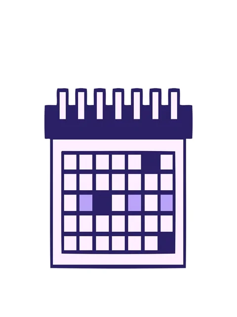 Stretching up animation of cartoon of a work calendar Stock Footage 324433500