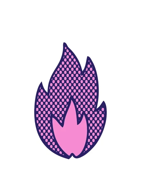 Stretching up animation of comic book cartoon of a fire Stock Footage 324085878