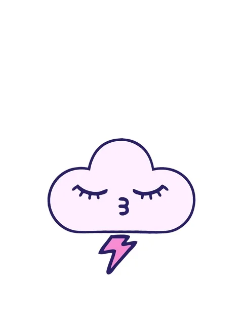 Stretching up animation of comic book style cartoon of a thunder cloud Stock Footage 323592858