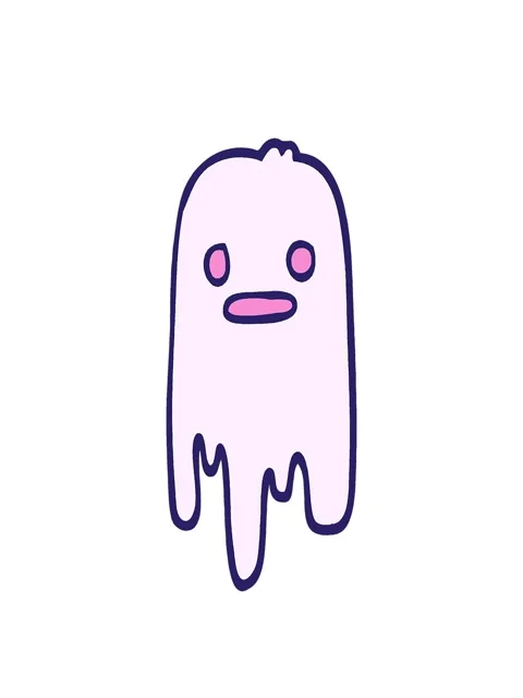 Stretching up animation of comic book style cartoon spooky ghost Stock Footage 324147509