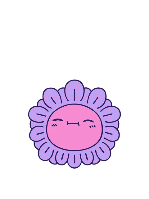 Stretching up animation of comic book style quirky cartoon flower Stock Footage 324203078