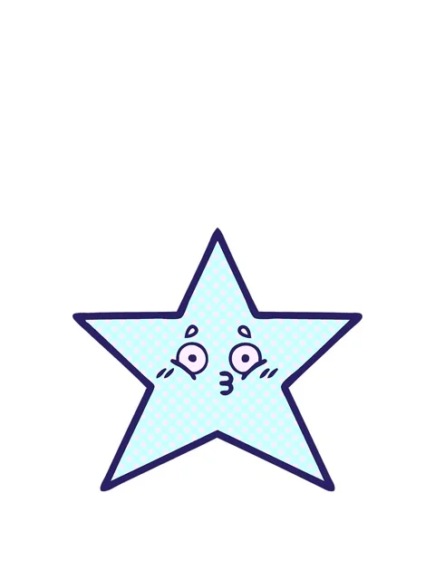 Stretching up animation of comic book style cartoon of a star fish Stock Footage 324457477