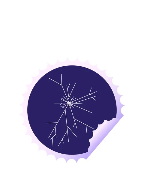 Stretching up animation of cracked screen graphic vector illustration round.. Stock Footage 324180666