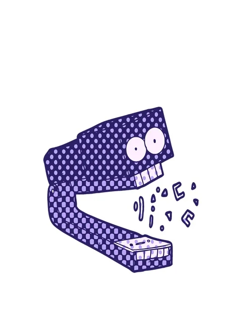 Stretching up animation of crazy cartoon stapler Video stock 324341035