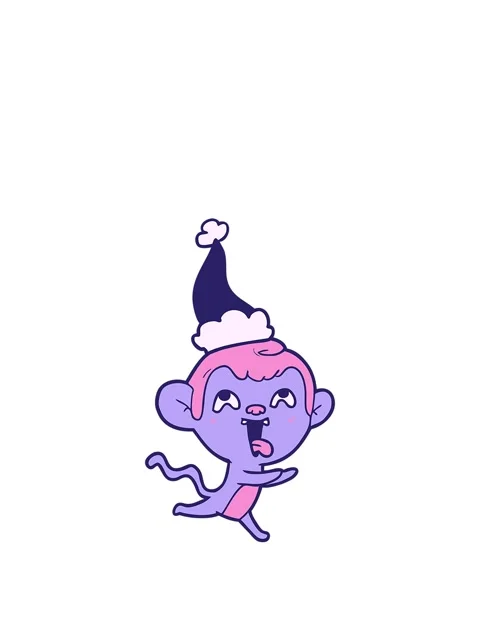 Stretching up animation of crazy hand drawn line drawing of a monkey runnin.. Stock Footage 324069986