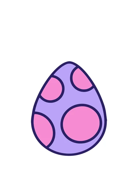 Stretching up animation of cute easter egg cartoon Stock Footage 324435613