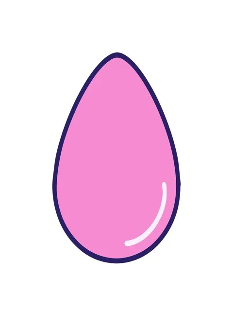 Stretching up animation of easter egg cartoon Stock Footage 324255381