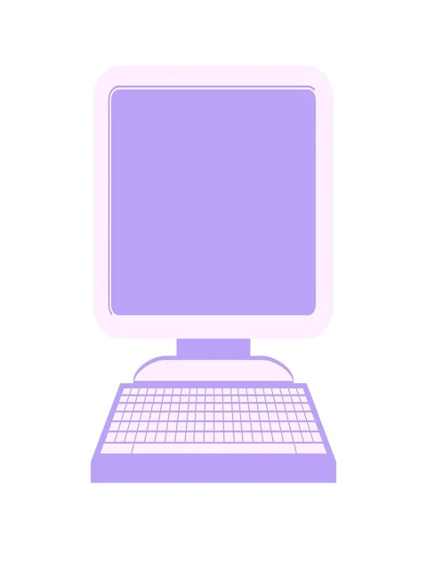 Stretching up animation of Flat colour illustration of a computer Stock Footage 323595003