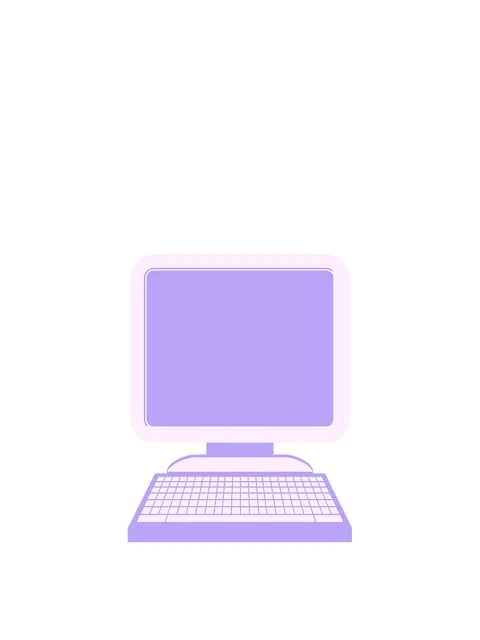 Stretching up animation of a Flat colour illustration of a computer Video stock 324239869