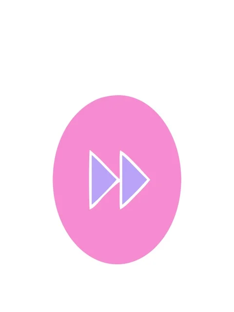 Stretching up animation of flat symbol of a fast forward button icon Video stock 324194785