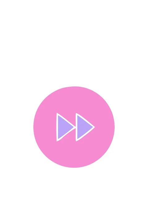 Stretching up animation of flat symbol of a fast forward button icon Video stock 324387665