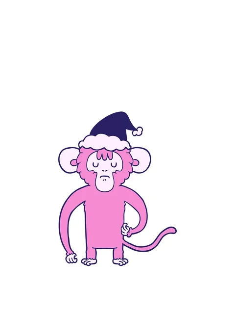 Stretching up animation of hand drawn line drawing of a monkey scratching w.. Stock Footage 324216393