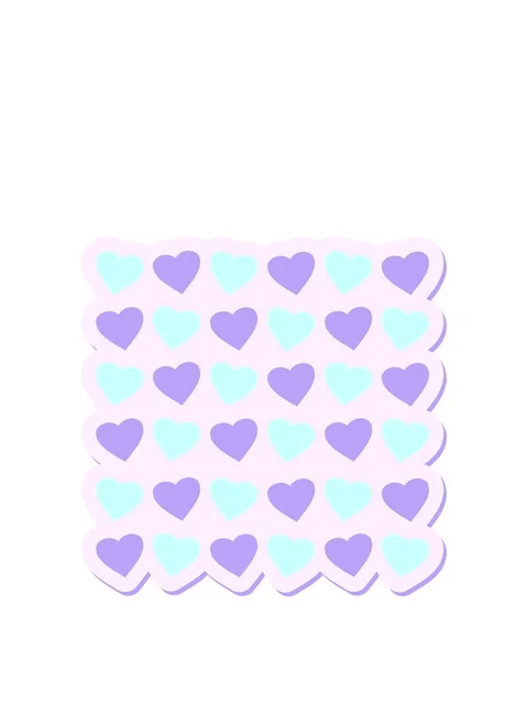 Stretching up animation of hearts repeat pattern sticker Stock Footage 324393285