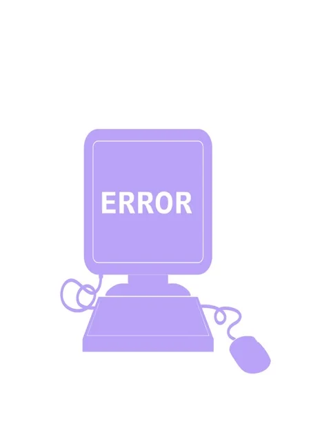 Stretching up animation of illustration of a computer error icon Stock Footage 324091630