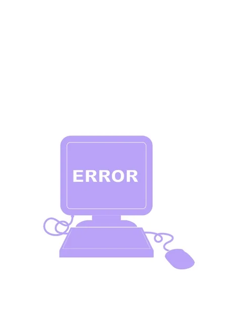 Stretching up animation of illustration of a computer error icon Stock Footage 324439131