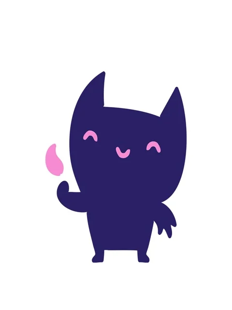 Stretching up animation of little devil Stock Footage 324177235