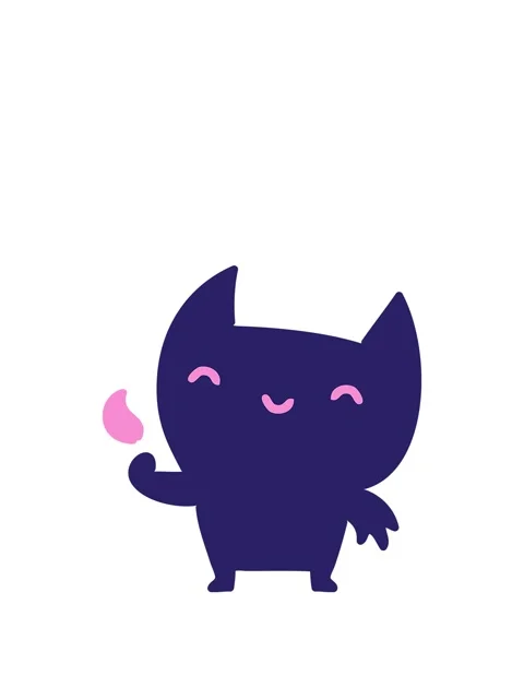 Stretching up animation of little devil Stock Footage 324355656