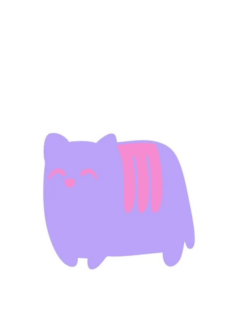 Stretching up animation of loaf cat Stock Footage 324140733
