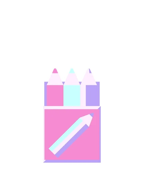 Stretching up animation of a pack of coloring pencils graphic vector illust.. Stock Footage 324426040