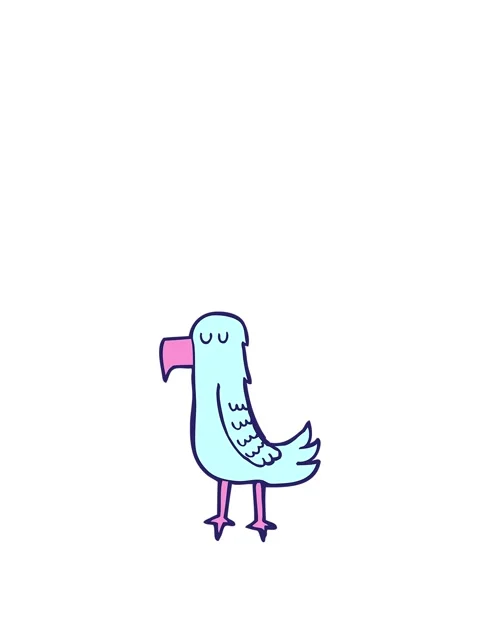 Stretching up animation of parrot cartoon element Stock Footage 324179593