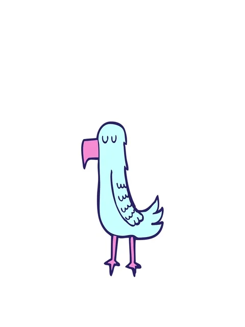 Stretching up animation of parrot cartoon element Stock Footage 324280096
