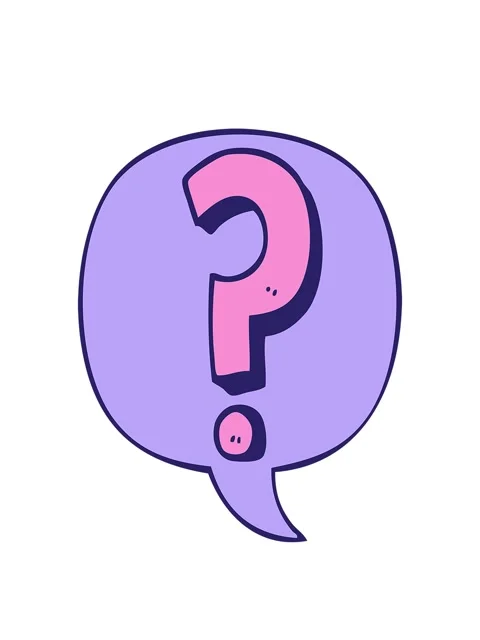 Stretching up animation of question mark with speech bubble Video stock 324303443