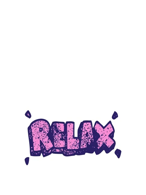 Stretching up animation of relax text Stock Footage 324147744