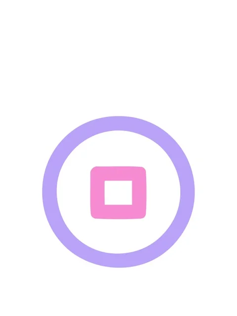 Stretching up animation of stop button symbol icon Stock Footage 324448267