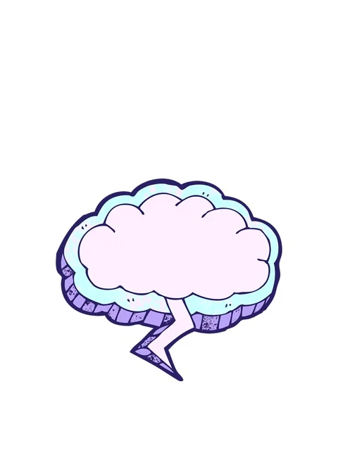 Stretching up animation of thundercloud symbol Stock Footage 323595080