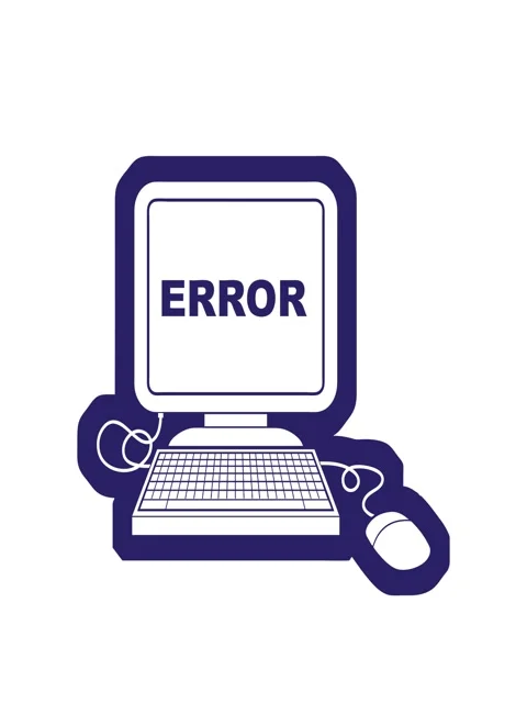 Stretching up animation of vector icon illustration of a computer error Stock Footage 324405700