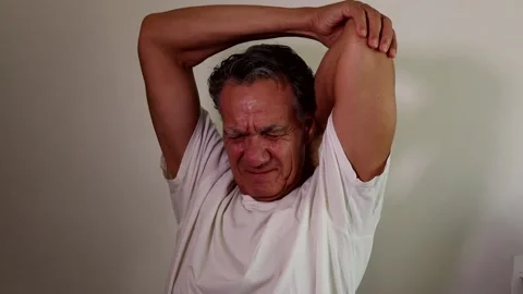 Stretching Back of Arm P5-3 Video stock 219508754