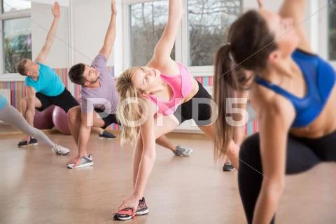 Stretching body Stock Photos