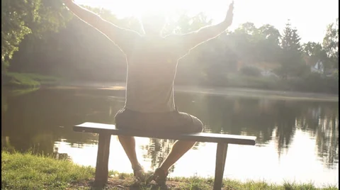 Stretching the body in the sun, No.02 Stock Footage 31194948
