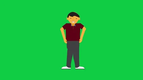 Stretching character animation Stock Footage 309771837