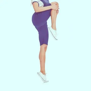 Stretching exercise for legs Stock Photos