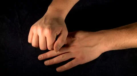 Stretching fingers 2 Video stock 10607032