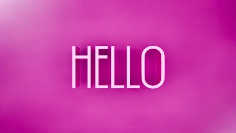 Stretching Hello Text Video stock 296674862