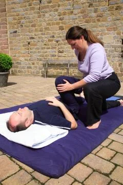 Stretching the leg Stock Photos