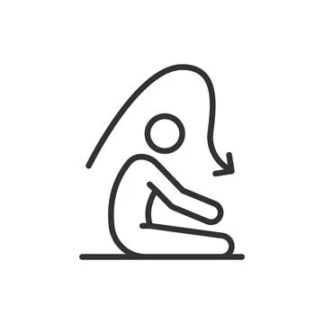 Stretching, in line design. Stretching, flexibility, warm-up, stretch, yoga Stock Illustration
