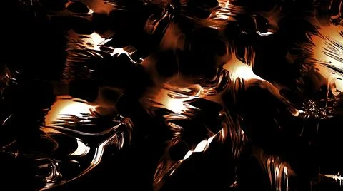 Stretching liquid with metallic effect. Motion. Platinum incandescent liquid Illustrazione stock