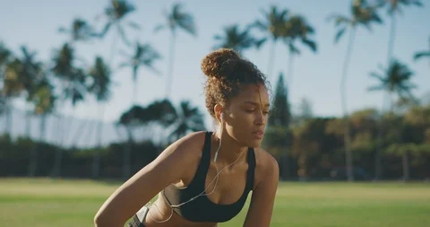 Stretching makes her happy Stock Footage 124242336