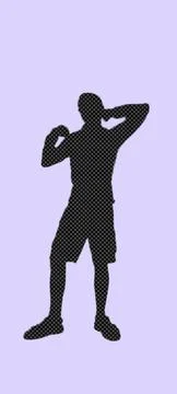 Stretching man Stock Illustration