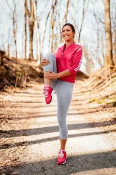 Stretching In Nature Stock Photos