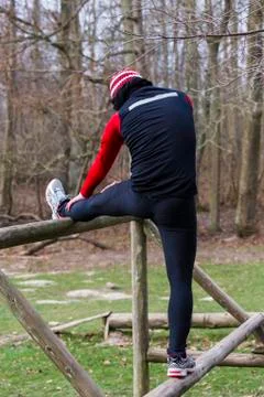 Stretching Stock-Fotos