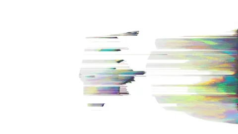 Stretching pixels. Digital signal distortion animation. Stock Footage 146519614