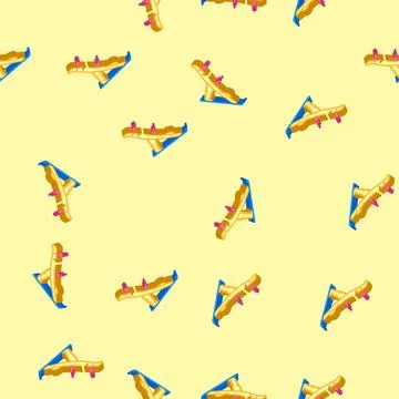 Stretching pose arrows flexibility isometric icon seamless pattern Stock Illustration